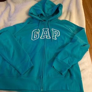 Turquoise Zip Up Gap Hoodie Sweatshirt 